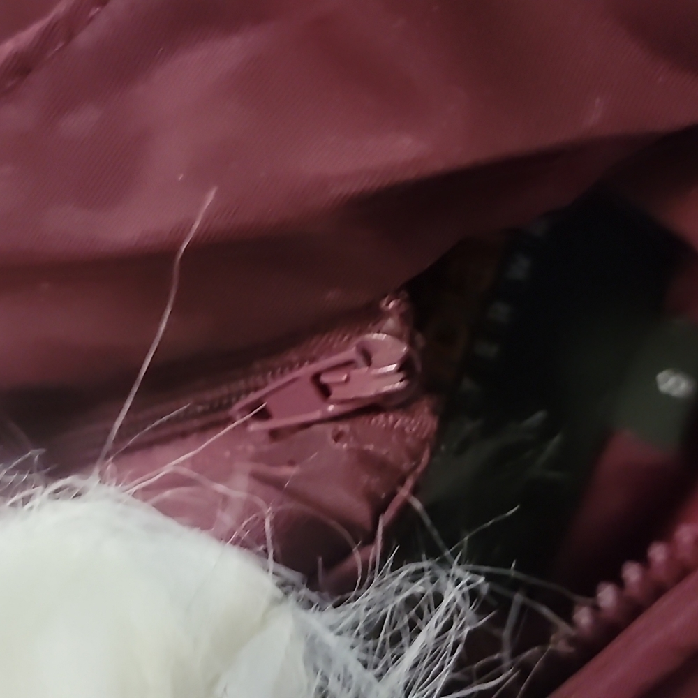 Burgundy junior size Small jackets, full zip hood - Picture 7 of 7